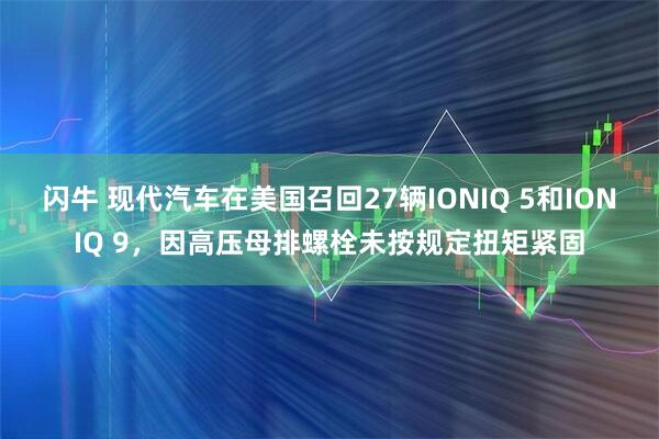 闪牛 现代汽车在美国召回27辆IONIQ 5和IONIQ 9，因高压母排螺栓未按规定扭矩紧固